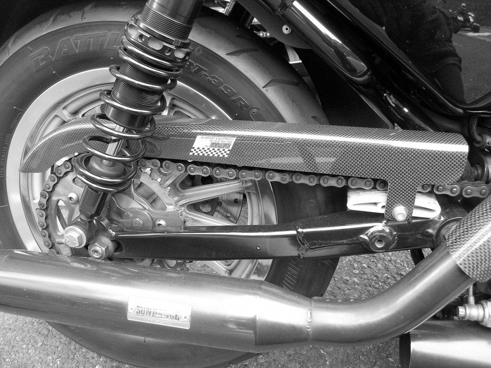 Carbon Chain Guard for Sportster Models XLモデル用カーボンチェーン ...